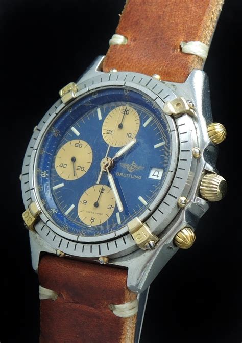 breitling blue dial chronograph|Breitling chronograph vintage.